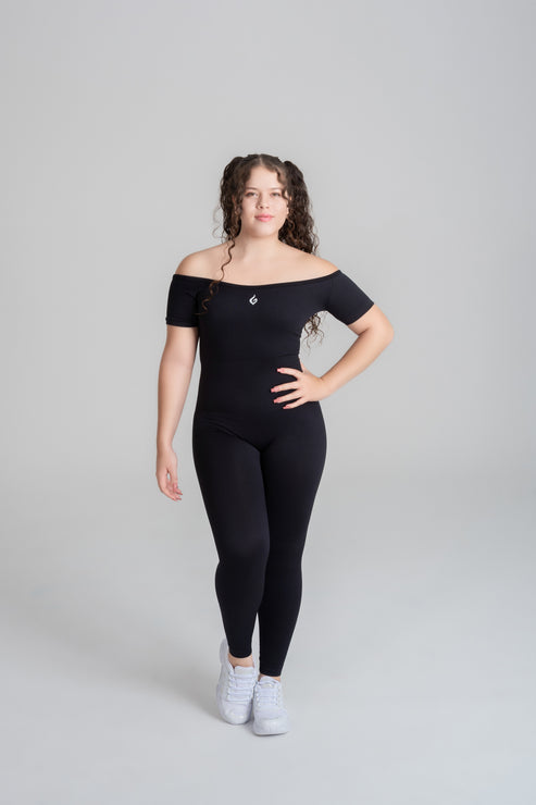 VELO ignite jumpsuit seamless black full body studio