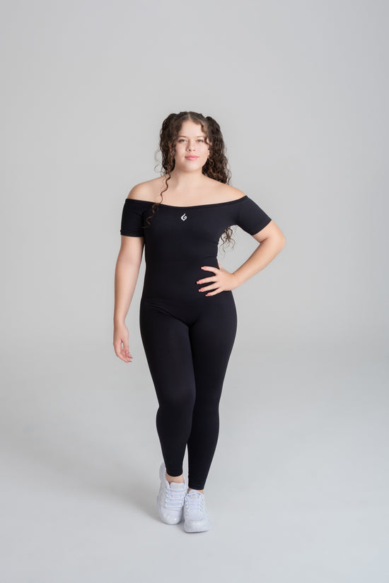 VELO ignite jumpsuit seamless black full body studio