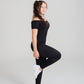 VELO seamless black jumpsuit side view